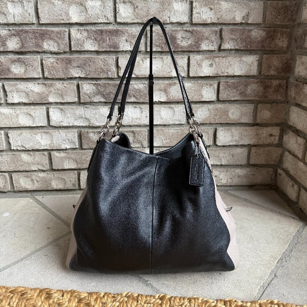 Coach Phoebe Leather & Exotic Python Embossed Tri… - image 1